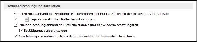 Terminberechnung Verbrauchsartikel