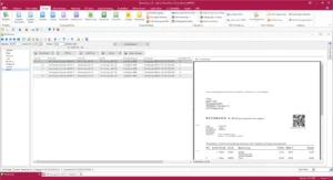 Screenshot einer im SelectLine DMS archivierten Rechnung angezeigt in der SelectLine Warenwirtschaft