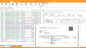 Screenshot einer gebuchten Rechnung in der Dateivorschau des SelectLine Rechnungswesens