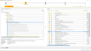 Screenshot der Kontenzuordnung und Saldenliste in der SelectLine E-Bilanz